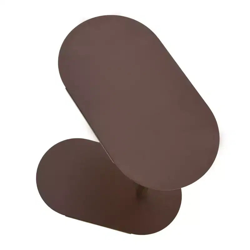 Tavolino laterale a C regolabile, 1 persona, beige/marrone
