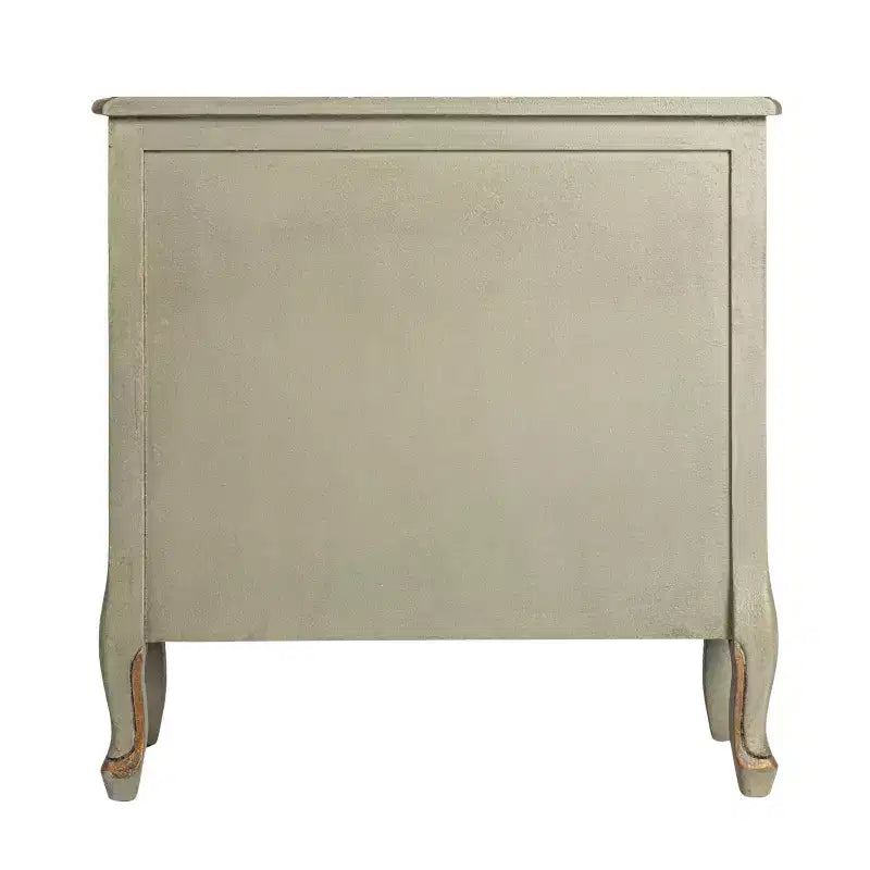 Cassettiera d'accento a 3 cassetti in legno invecchiato grigio/nero
