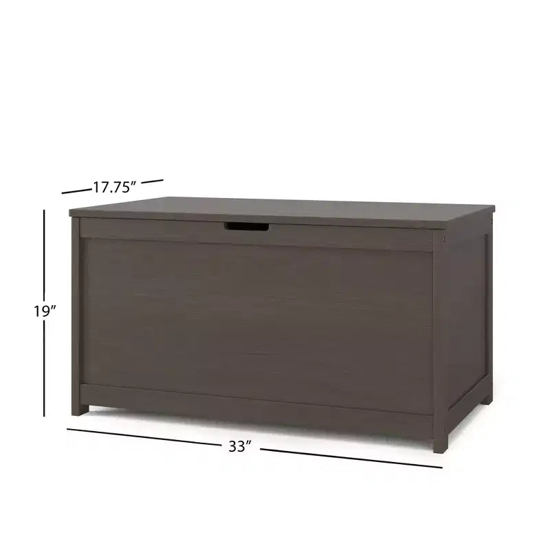 Cesta portaoggetti in legno con coperchio di sicurezza, capacità 170 litri, grigio elegante / brughiera polverosa / bianco opaco, per bambini