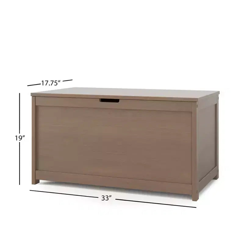 Cesta portaoggetti in legno con coperchio di sicurezza, capacità 170 litri, grigio elegante / brughiera polverosa / bianco opaco, per bambini