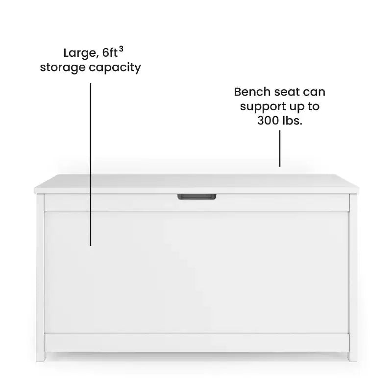 Cesta portaoggetti in legno con coperchio di sicurezza, capacità 170 litri, grigio elegante / brughiera polverosa / bianco opaco, per bambini
