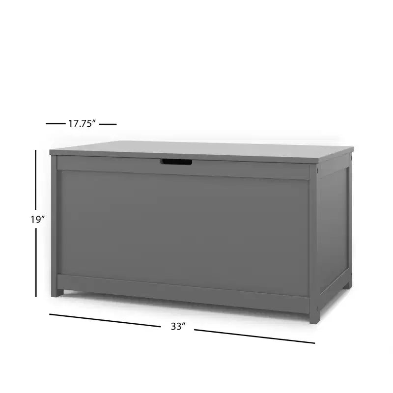 Cesta portaoggetti in legno con coperchio di sicurezza, capacità 170 litri, grigio elegante / brughiera polverosa / bianco opaco, per bambini