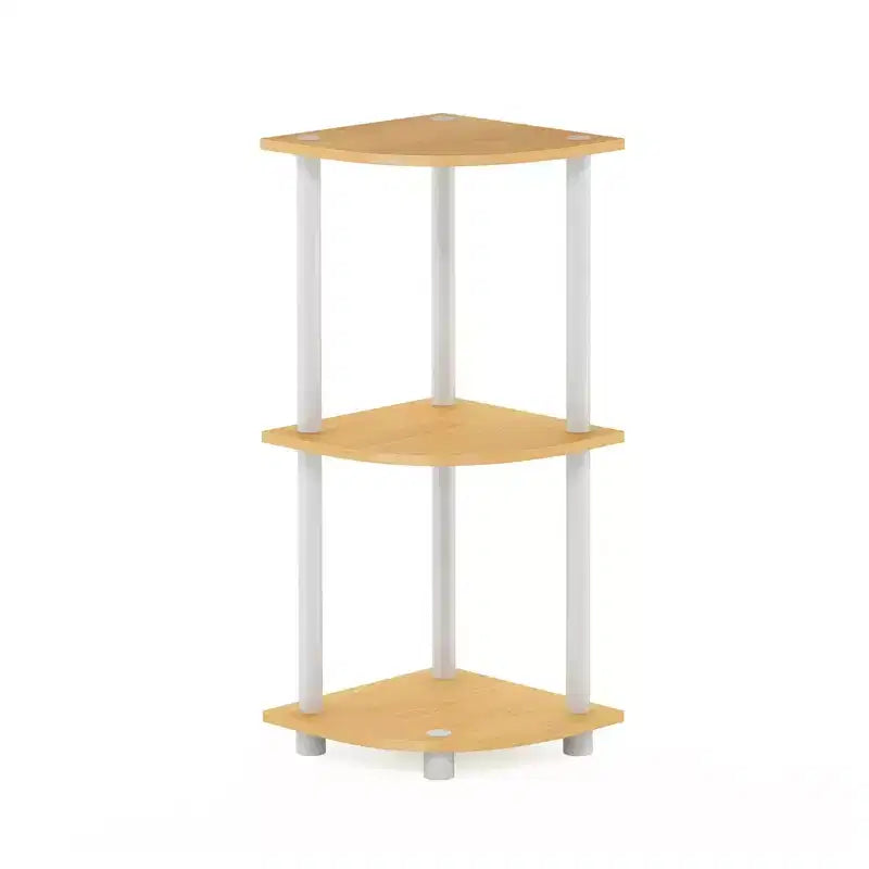 Libreria angolare a 3 ripiani, colori assortiti