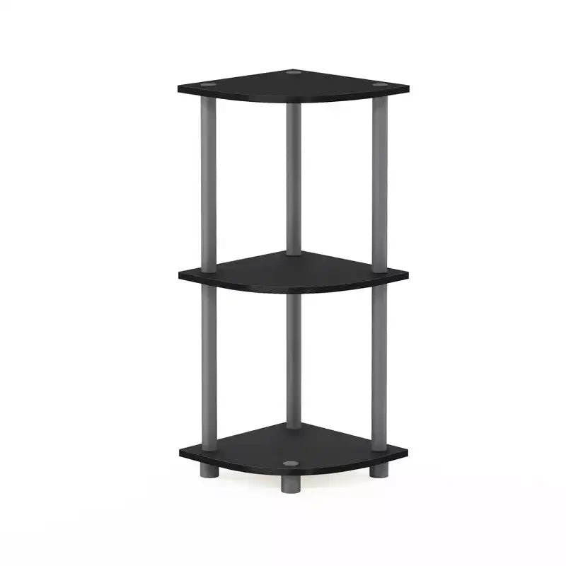 Libreria angolare a 3 ripiani, colori assortiti
