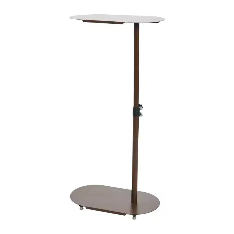 Tavolino laterale a C regolabile, 1 persona, beige/marrone
