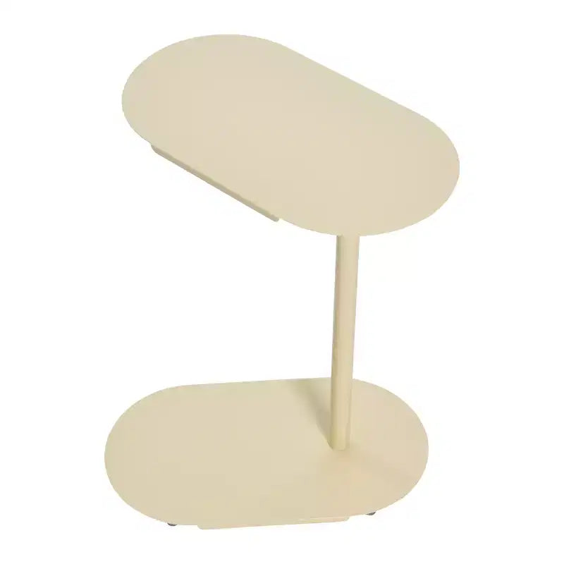 Tavolino laterale a C regolabile, 1 persona, beige/marrone