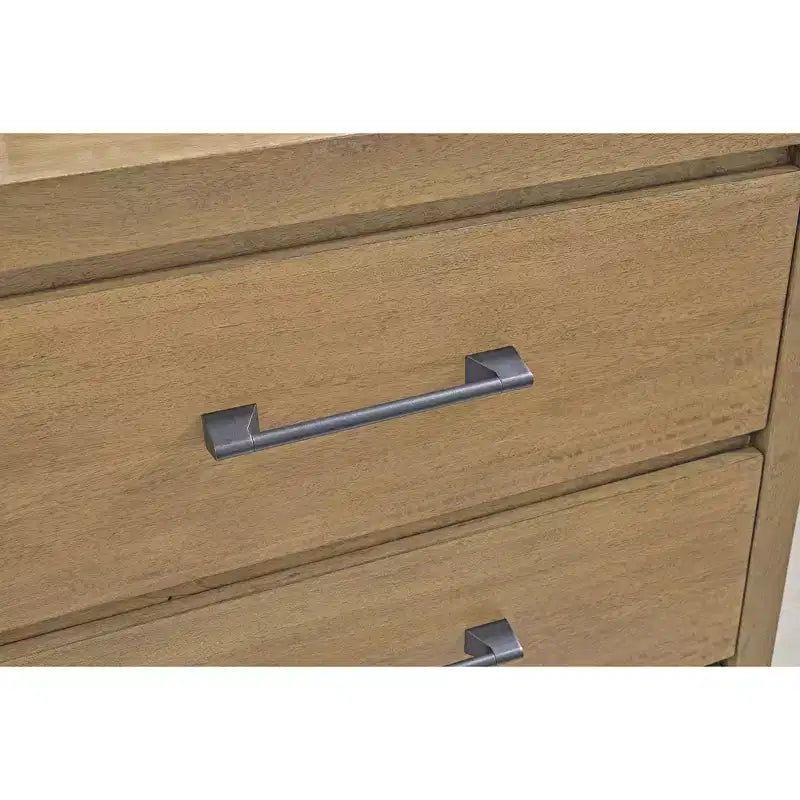 Comodino a 2 cassetti marrone chiaro, singolo