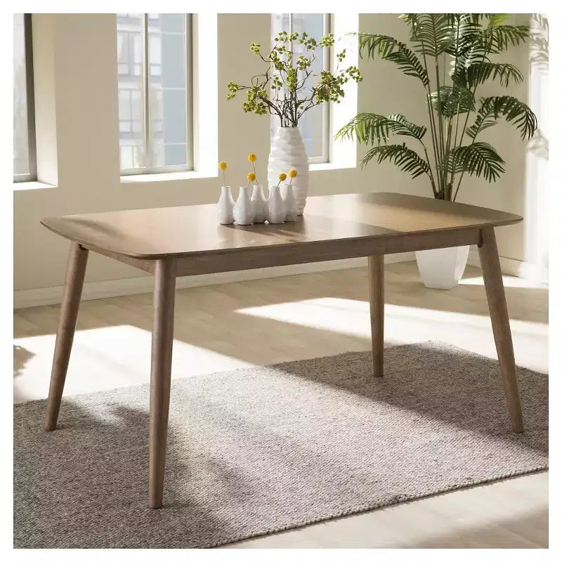 Tavolo da pranzo Mid-Century Modern marrone, 4 posti