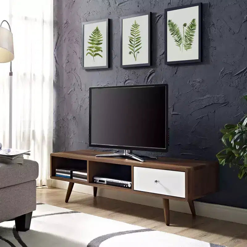 Mobile TV marrone Mid-Century per TV fino a 55", 1 unità