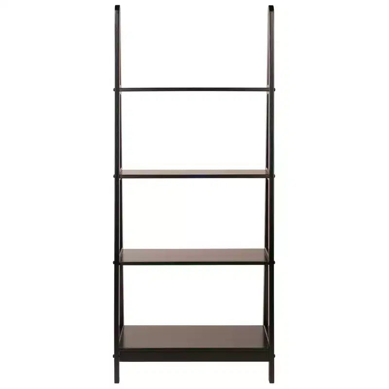 Libreria a 4 ripiani a forma di A marrone espresso