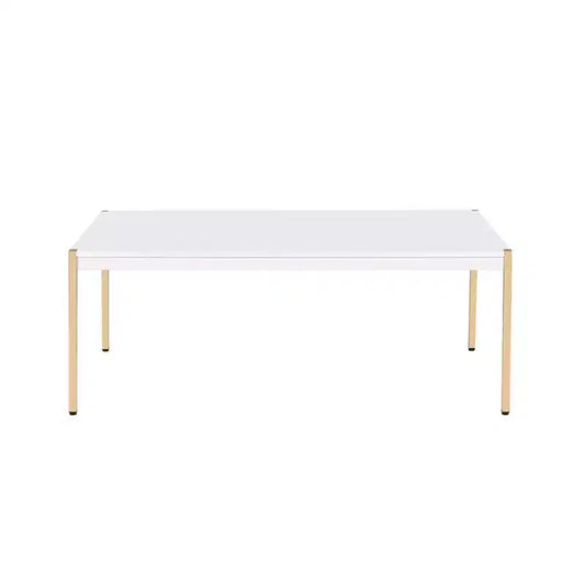 Acme Furniture Otrac Coffee Table White/Gold Finish