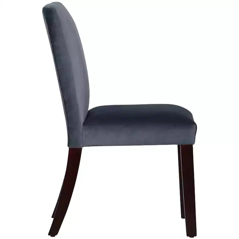 Sedia da pranzo senza braccioli in velluto, sedile singolo – Marrone / Grigio / Nero / Blu marino