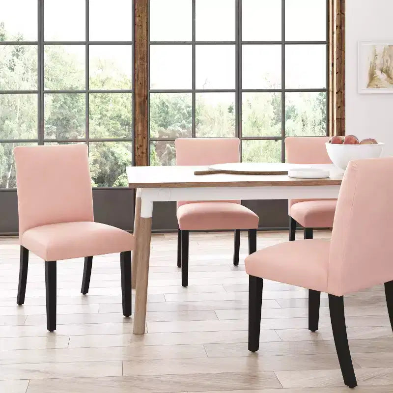 Sedia da pranzo senza braccioli in velluto, sedile singolo – Marrone / Grigio / Nero / Blu marino