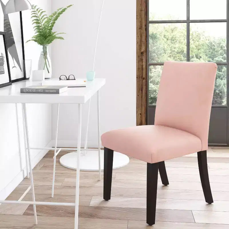 Sedia da pranzo senza braccioli in velluto, sedile singolo – Marrone / Grigio / Nero / Blu marino