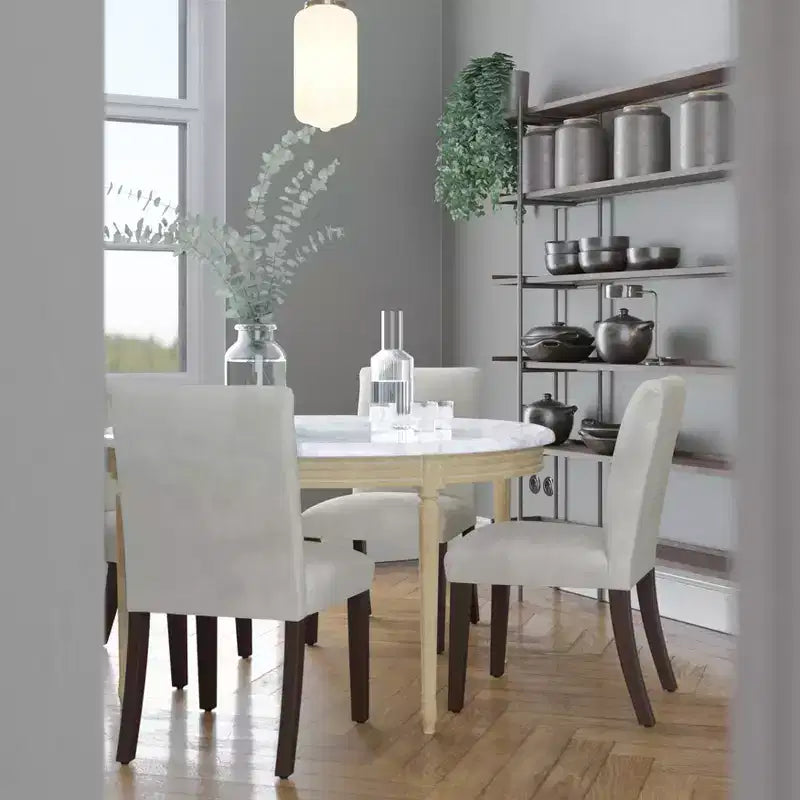 Sedia da pranzo senza braccioli in velluto, sedile singolo – Marrone / Grigio / Nero / Blu marino