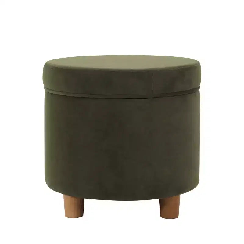 Pouf contenitore rotondo, imbottito, monoposto, vari colori