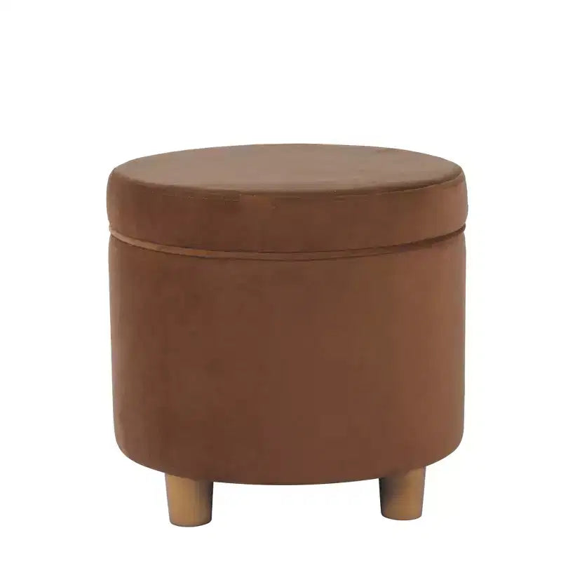 Pouf contenitore rotondo, imbottito, monoposto, vari colori