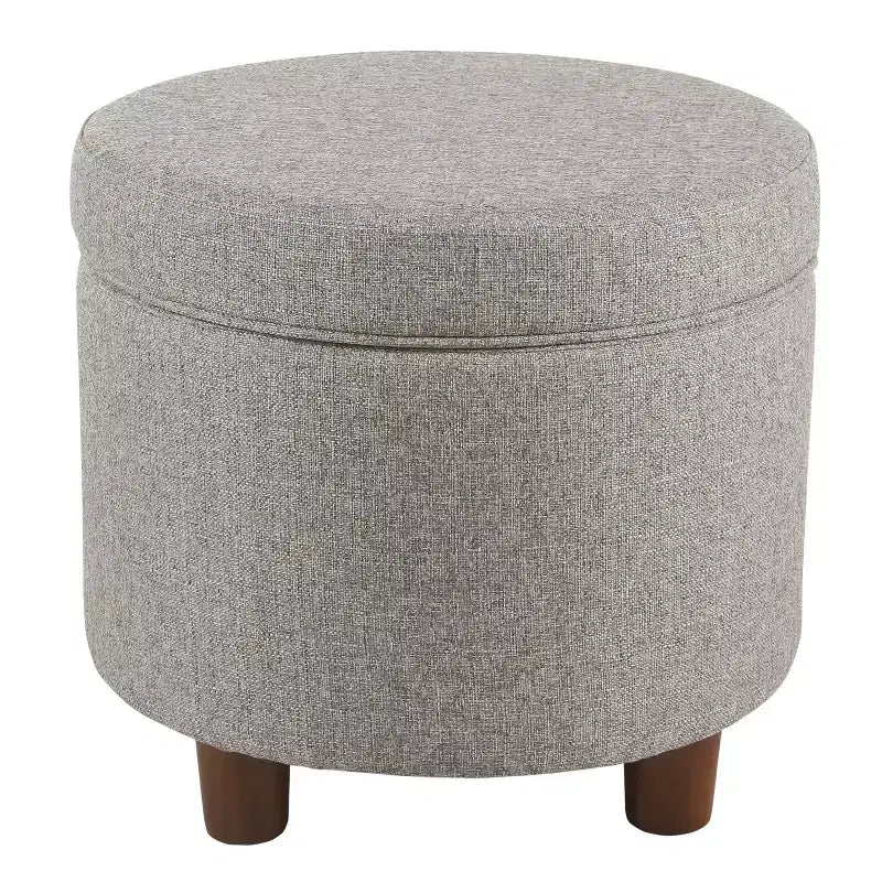 Pouf contenitore rotondo, imbottito, monoposto, vari colori