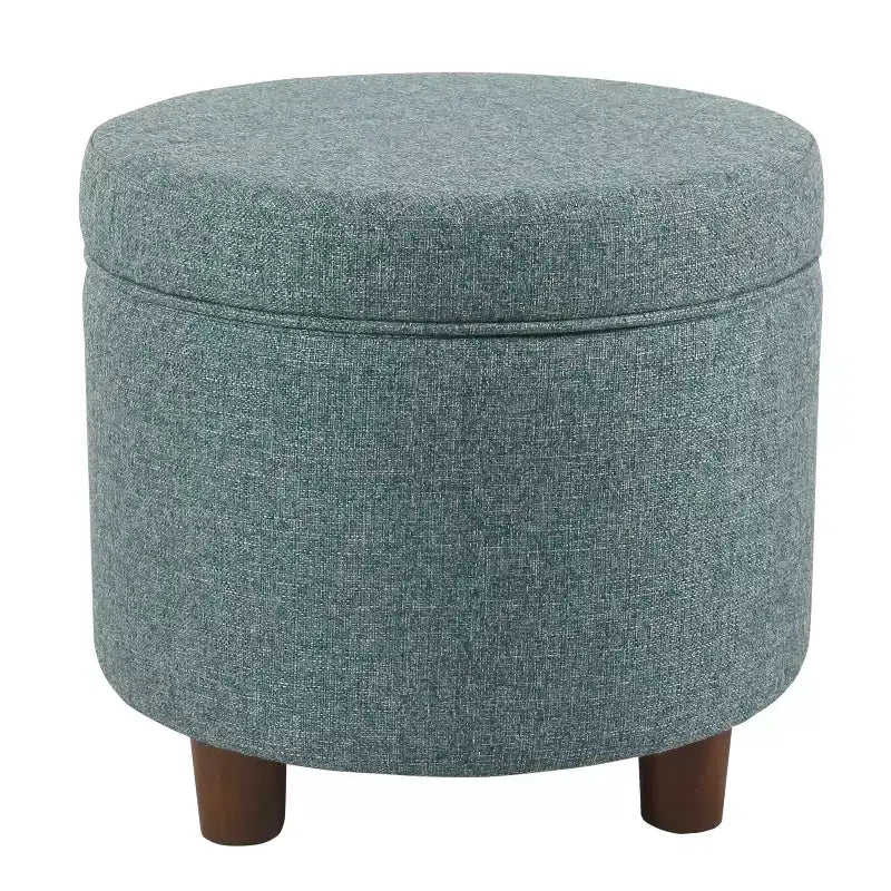Pouf contenitore rotondo, imbottito, monoposto, vari colori