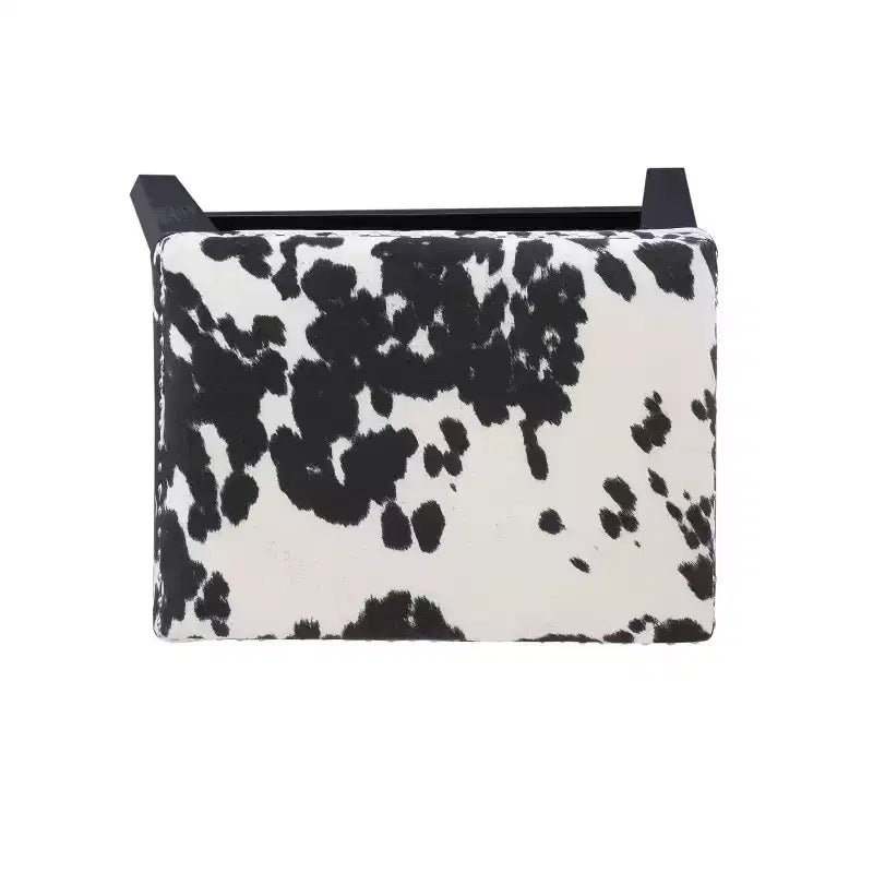 Sgabello da bar imbottito senza schienale, nero/bianco e marrone/bianco, 1 posto