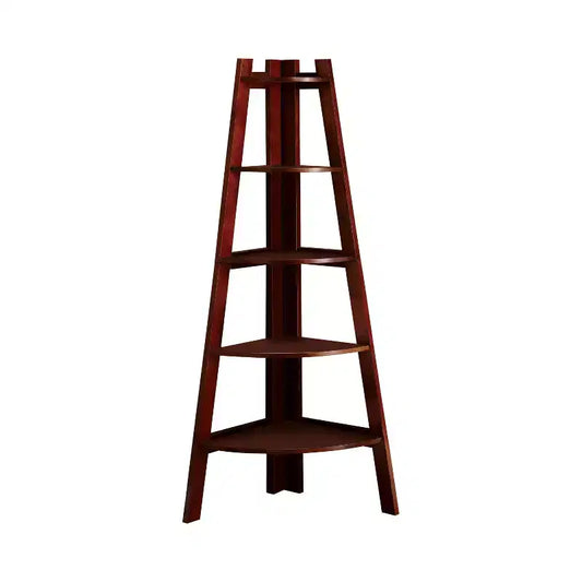24/7 Shop At Home 63.25 Lynch 5 Shelf Corner Bookcase 